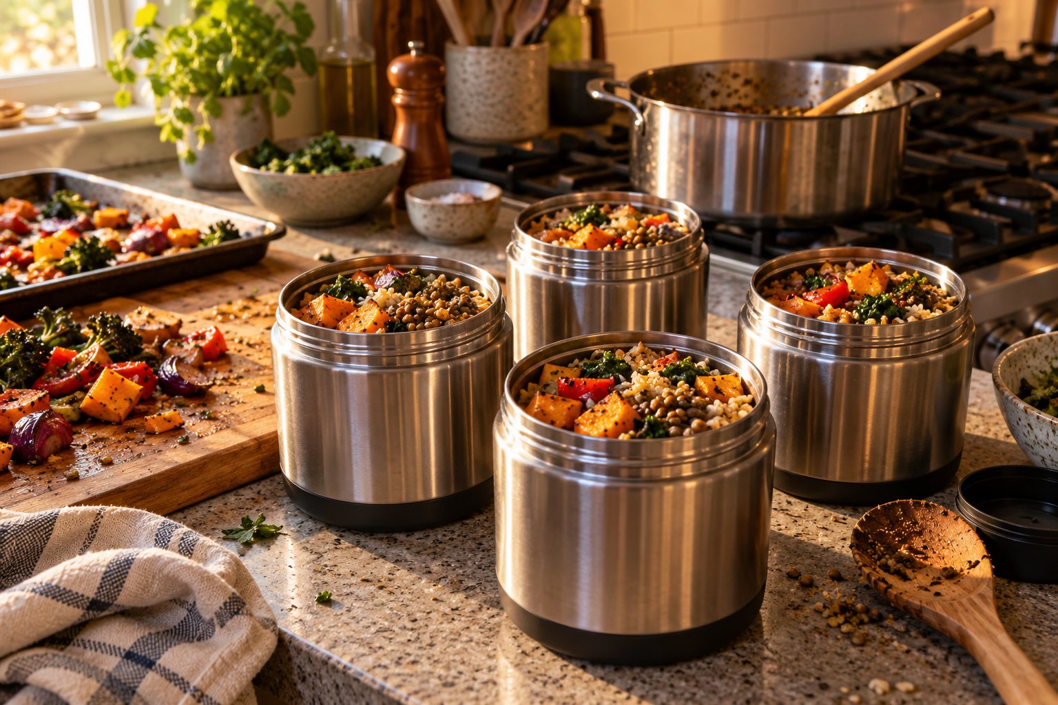 Batch cooking para el termo de comida: la rutina del domingo